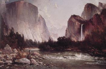 托馬斯 希爾 Fishing on the Merced River 托馬斯 希爾 Fishing on the Merced River